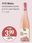 1112 Weine Angebot im V-Markt Prospekt 1112 Weine im V-Markt Prospekt zum Preis von 3,99 €