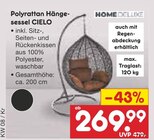 Polyrattan Hängesessel CIELO Angebote von HOME DELUXE bei Netto Marken-Discount Recklinghausen für 269,99 €