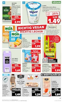 Schlagsahne Angebot im aktuellen Kaufland Prospekt auf Seite 27