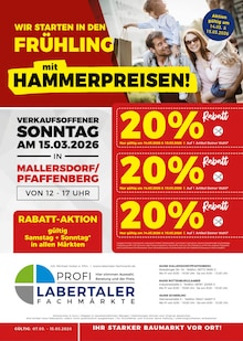 Labertaler Fachmarkt Prospekt WIR STARTEN IN DEN FRÜHLING mit HAMMERPREISEN! mit 8 Seiten