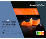 SAUMON FUMÉ DE NORVÈGE AUCHAN COLLECTION - Auchan Hypermarché à Boulogne-Billancourt SAUMON FUMÉ DE NORVÈGE AUCHAN COLLECTION en promo chez Auchan Hypermarché Boulogne-Billancourt à 7,49 €