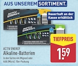 Alkaline-Batterien AA (Mignon) von Activ Energy für 1,59 € bei ALDI Nord im Angebot Alkaline-Batterien AA (Mignon) von Activ Energy im aktuellen ALDI Nord Prospekt