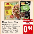 Maggi fix oder Würzpaste Angebote von Maggi bei E center Schwäbisch Gmünd für 0,44 €