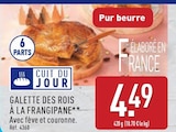 Galette des rois à la frangipane à Aldi dans Groissiat