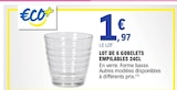 Promo Lot de 6 gobelets empilables 24cl à 1,97 € dans le catalogue E.Leclerc à Vandœuvre-lès-Nancy