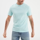 T-shirt en coton manches courtes bleu turquoise homme en promo chez La Halle T-shirt en coton manches courtes bleu turquoise homme dans le catalogue La Halle