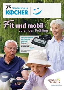 Sanitätshaus Kocher GmbH Prospekt Fit und mobil durch den Frühling mit 6 Seiten