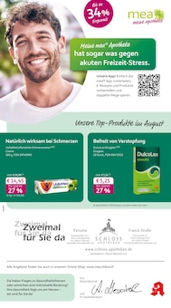 mea - meine apotheke Prospekt der KW 33 "Unsere August-Angebote" Aktueller mea - meine apotheke Prospekt "Unsere August-Angebote" Seite 1 von 4 Seiten