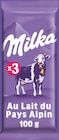 Tablette de chocolat au lait du pays alpin - MILKA en promo chez Intermarché Super Tablette de chocolat au lait du pays alpin - MILKA dans le catalogue Intermarché Super