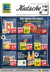 EDEKA Supermarkt Prospekt der aktuellen Woche mit 24 Seiten, gültig von 22.06.2026 bis 27.06.2026, in Stadtlohn und Umgebung Aktueller EDEKA Supermarkt Prospekt in Stadtlohn und Umgebung, "Aktuelle Angebote" mit 24 Seiten, 22.06.2026 - 27.06.2026