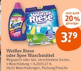 Waschmittel Angebote von Weißer Riese oder Spee bei tegut Rodgau für 3,79 €