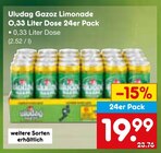 Uludag Gazoz Limonade 0,33 Liter Dose 24er Pack von Uludag im aktuellen Netto Marken-Discount Prospekt für 19,99 €