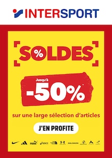 Catalogue Intersport de la semaine "SOLDES" avec 1 page, valide du 24/06/2026 au 21/07/2026 pour Cergy et alentours Prospectus Intersport de la semaine "SOLDES" avec 1 page, valide du 24/06/2026 au 21/07/2026 pour Cergy et alentours