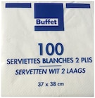 Serviettes blanches - Buffet dans le catalogue Cora