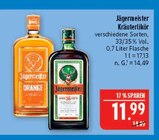 Kräuterlikör Orange Angebote von Jägermeister bei Marktkauf Schweinfurt für 11,99 €