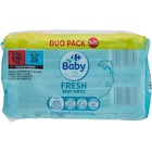 Lingettes pour bébé "Duo pack" - CARREFOUR BABY en promo chez Carrefour Lingettes pour bébé "Duo pack" - CARREFOUR BABY dans le catalogue Carrefour