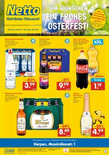 Coca Cola im Netto Marken-Discount Prospekt "WIR WÜNSCHEN EIN FROHES OSTERFEST!" mit 2 Seiten (Kerpen (Kolpingstadt))