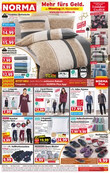 Spannbettlaken im Norma Prospekt "Mehr fürs Geld" mit 20 Seiten (Mainz)