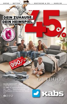 Sitzmöbel im aktuellen Kabs Prospekt (Kiel) Sitzmöbel im Kabs Prospekt "DEIN ZUHAUSE. DEIN HEIMSPIEL." mit 56 Seiten (Kiel)
