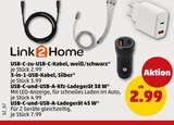 USB-C-zu-USB-C-Kabel Angebote von Link2Home bei Penny Karlsruhe für 2,99 €