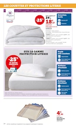 Prix et réduction Protège-Matelas dans le prospectus Super U en cours Offre Protège-Matelas dans le catalogue Super U du moment à la page 14