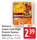 Lower Carb High Protein Saatenbrötchen im Angebot bei E center in Neustadt Lower Carb High Protein Saatenbrötchen Angebote von Steiner's bei E center Neustadt für 2,39 €