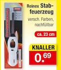 Stabfeuerzeug im Angebot bei Zimmermann in Lingen Stabfeuerzeug Angebote von Reinex bei Zimmermann Lingen für 0,69 €