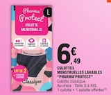 Culottes menstruelles lavables - PHARMA PROTECT dans le catalogue E.Leclerc