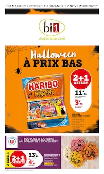 Catalogue Bi1 de la semaine 44, "HALLOWEEN À PRIX BAS", page 1, 21/10/2025 - 02/11/2025 Prospectus Bi1 en cours, "HALLOWEEN À PRIX BAS", page 1 sur 36