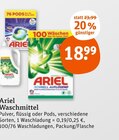 Waschmittel im tegut Prospekt Waschmittel von Ariel im aktuellen tegut Prospekt für 18,99 €