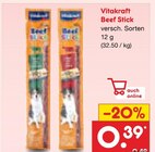 Beef Stick im Angebot bei Netto Marken-Discount in Wilhelmshaven Beef Stick Angebote von Vitakraft bei Netto Marken-Discount Wilhelmshaven für 0,39 €
