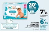 Couches essentiel - U TOUT PETITS - Super U à Istres Couches essentiel - U TOUT PETITS en promo chez Super U Istres à 6,39 €