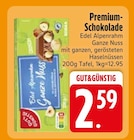 Premium-Schokolade Edel Alpenrahm Ganze Nuss von Gut&Günstig im aktuellen EDEKA Prospekt für 2,59 €