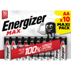 Lot de 10 piles Energizer Max AA/LR6 - ENERGIZER dans le catalogue Carrefour Market