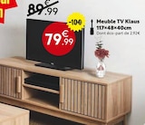 Meuble TV Klaus en promo chez Maxi Bazar Pontoise à 79,99 €