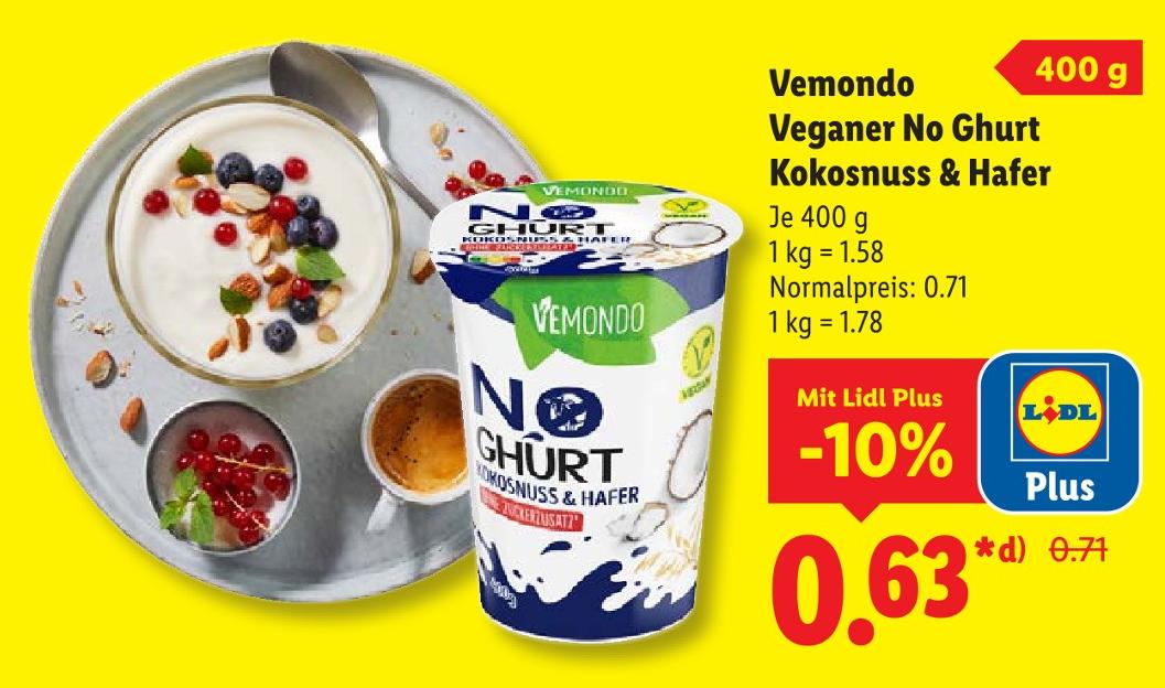 Veganer No Ghurt Kokosnuss & Hafer
