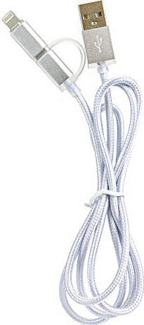 Cable tresse 2 en 1 - Casino Supermarchés à La Courneuve Cable tresse 2 en 1 en promo chez Casino Supermarchés La Courneuve à 2,90 €