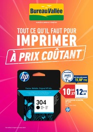 Catalogue Bureau Vallée avec 6 pages de promos Prospectus Bureau Vallée, "Tout ce qu'il faut pour imprimer à prix coûtant", pages, 30/01/2023 - 11/02/2023
