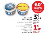 Rillettes Thon - Petit Navire - U Express Rillettes Thon - Petit Navire à 1,39 € dans le catalogue U Express