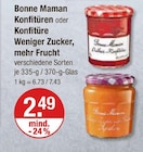 Konfitüren oder Konfitüre Weniger Zucker, mehr Frucht Angebote von Bonne Maman bei V-Markt München für 2,49 €
