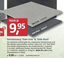 Feinsteinzeug 'Slate Grey' & 'Slate Black' bei BAUHAUS in Aachen Feinsteinzeug 'Slate Grey' & 'Slate Black' im Angebot bei BAUHAUS Aachen für 9,95 €