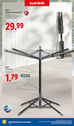 Prix et réduction Parapluie dans le prospectus Lidl en cours Offre Parapluie dans le catalogue Lidl du moment à la page 47