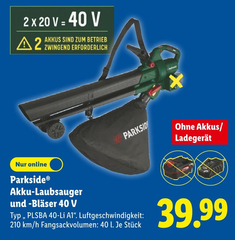 Akku-Laubsauger und -Bläser 40 V