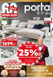 Couch im porta Möbel Prospekt in Minden Aktueller porta Möbel Prospekt mit Couch, "60 JAHRE MÖBILÄUM", Seite 1
