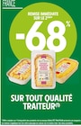 Intermarché Saint-Brès - Promo -68% de remise immédiate sur le 2ème sur tout qualité traiteur Promo -68% de remise immédiate sur le 2ème sur tout qualité traiteur à dans le catalogue Intermarché à Saint-Brès