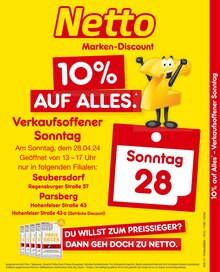 Netto Marken-Discount Prospekt 10% auf alles mit  Seiten in Parsberg und Umgebung