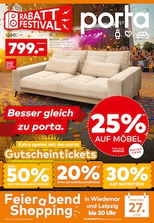 Aktueller porta Möbel Prospekt "Besser gleich zu porta." Seite 1 von 18 Seiten