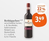 Dornfelder im tegut Prospekt Dornfelder halbtrockener Rotwein von Rotkäppchen im aktuellen tegut Prospekt für 3,49 €