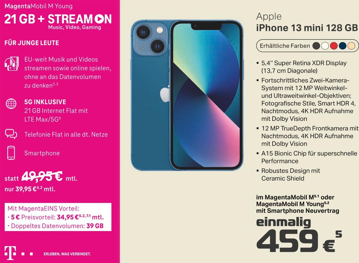 lahde Station Petershagen - iPhone 13 mini 128 GB iPhone 13 mini 128 GB Angebot bei lahde Station Petershagen im Prospekt Aktuelle Angebote