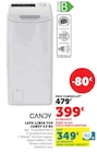 Lave-linge top Candy 8.5 kg - CANDY en promo chez Hyper U Saint-Hilaire-de-Riez à 349,00 €